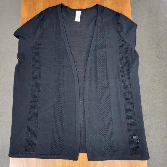 NWT Talbots Textured Black Open Front Cardigan - 3X - Picture 4 of 7